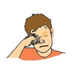 Frotar ojos